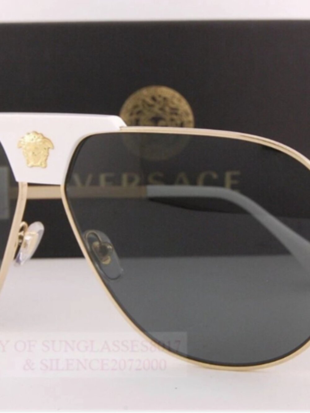 VERSACE | NEW | 2252 | 2252 1471 - 87 | 63 | GOLD | DARK GREY | NON POLARIZED